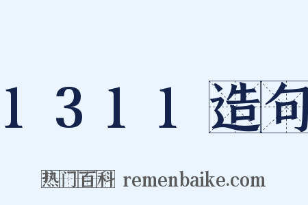 1311造句是什么意思的图片
